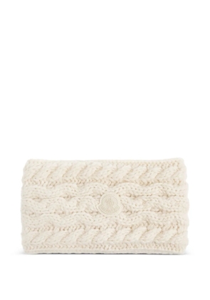 Moncler logo-patch headband - Neutrals