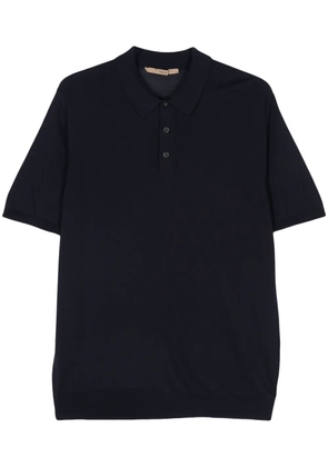 Nuur fine-knit polo shirt - Blue