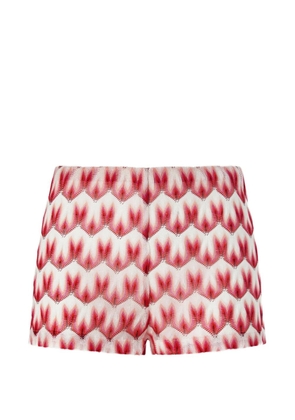 Missoni patterned beach shorts - Red
