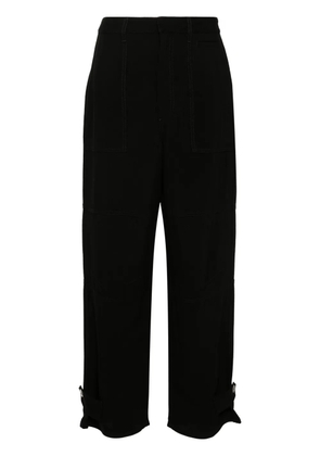 LOEWE Anagram-tab tapered trousers - Black