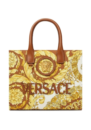Versace Barocco La Medusa cotton tote bag - Yellow