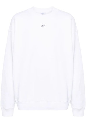 Off-White embroidered-logo cotton sweatshirt