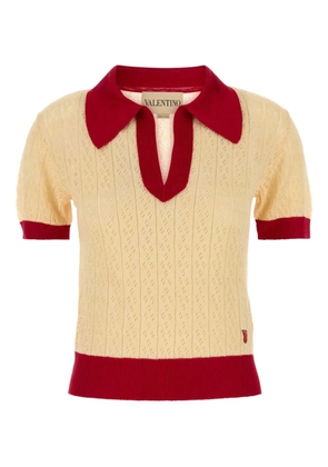 Valentino Garavani two-tone knitted polo shirt - Neutrals