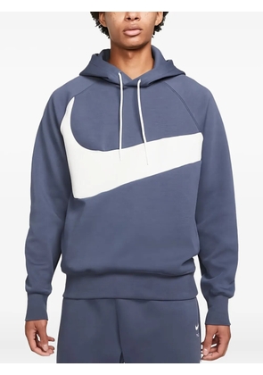 Nike swoosh-logo hoodie - Blue