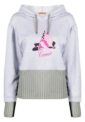 CORMIO Michelle graphic-print cotton hoodie - Grey
