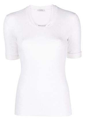 Peserico fine-ribbed short-sleeve top - Neutrals