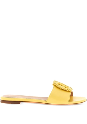 Santoni Corolle weaving-detail sandals - Yellow