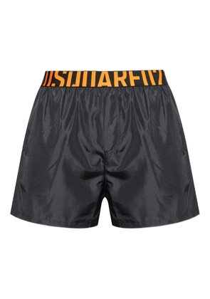 DSQUARED2 logo-band side-pocket swim shorts - Black
