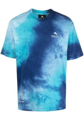 Mauna Kea tie-dye print logo T-shirt - Blue