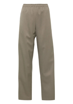 MM6 Maison Margiela stripe-detail straight-leg trousers - Green