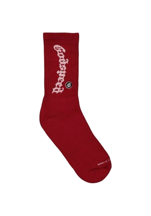 GODSPEED logo-intarsia socks - Red