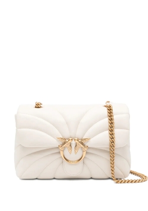 PINKO quilted bird-embellished shoulder bag - Neutrals