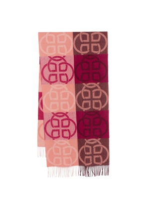 Gant monogram-pattern scarf - Pink
