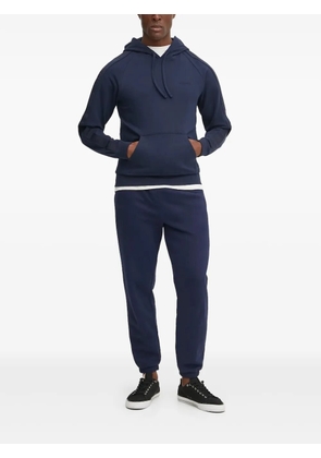 HUGO logo-embroidered hoodie - Blue