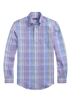 Ralph Lauren Purple Label plaid-pattern shirt - Blue