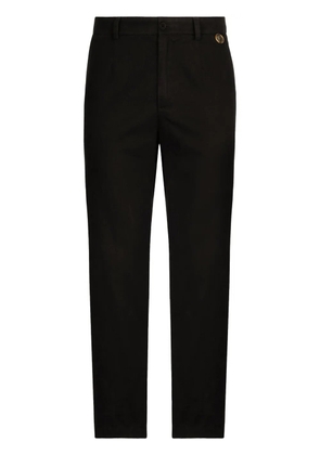 Dolce & Gabbana front-fastening straight-leg trousers - Black