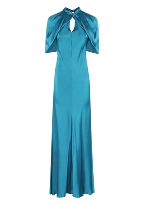 Alberta Ferretti satin maxi dress - Blue