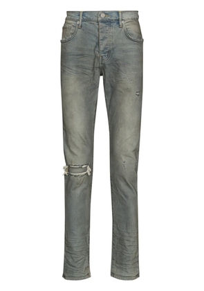 Purple Brand distressed-look mid-rise jeans - Blue