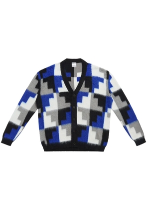 COUNTY OF MILAN AOP Damier Cross cardigan - Blue