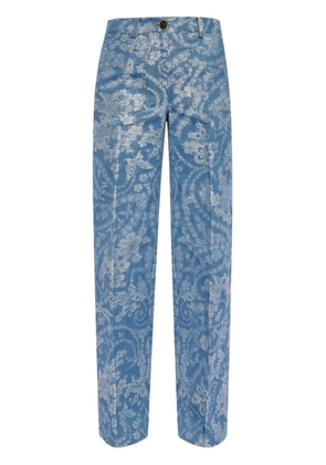 ETRO floral-print jeans - Blue