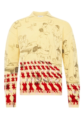 JW Anderson patterned-intarsia jumper - Yellow