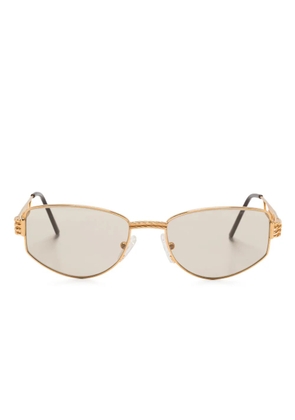 Tiffany & Co. Pre-Owned geometric-frame sunglasses - Gold