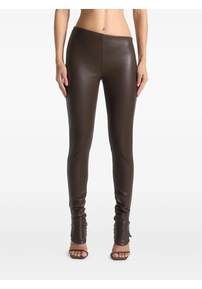 Manière De Voir Clara asymmetric-waistband leggings - Brown