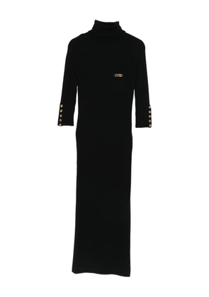 Elisabetta Franchi ribbed roll-neck dress - Black