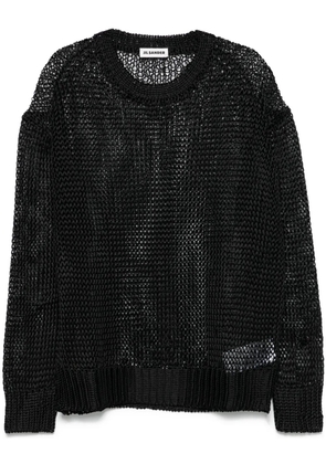Jil Sander open-knit sweater - Black