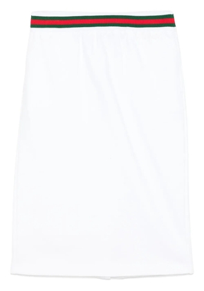Gucci Web-stripe midi skirt - White