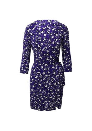 Diane Von Furstenberg Vintage three-quarter-sleeve wrap dress - Blue