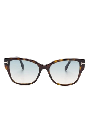 TOM FORD Eyewear Elsa square-frame sunglasses - Brown