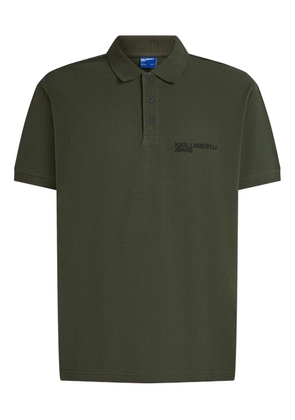 Karl Lagerfeld Jeans embroidered-logo polo shirt - Green