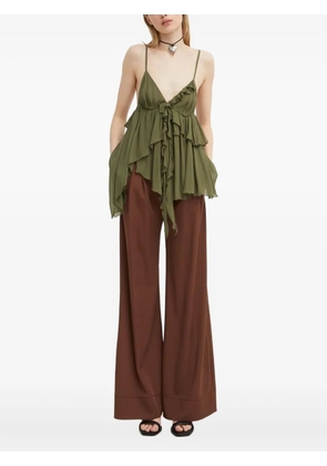 Aniye By ruffled asymmetric top - Green