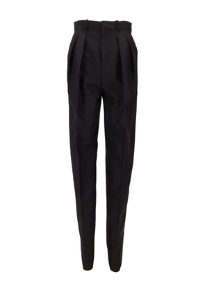 Saint Laurent pleated-front straight trousers - Black