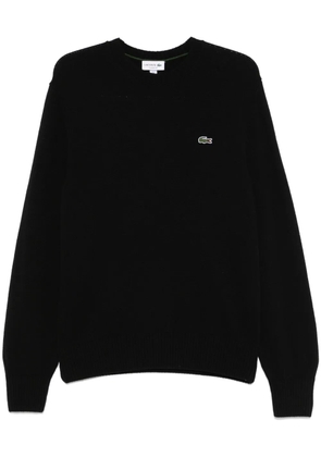 Lacoste carded-wool crew-neck sweater - Black