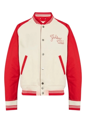 Golden Goose embroidered bomber jacket - White