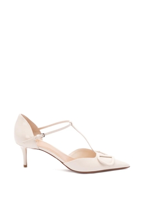 Valentino Garavani logo-detail heeled pumps - Neutrals