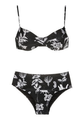 Lygia & Nanny Veronica graphic-print bikini - Black