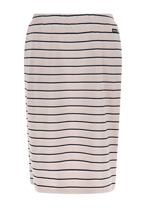 ROTATE BIRGER CHRISTENSEN logo-patch midi skirt - Pink