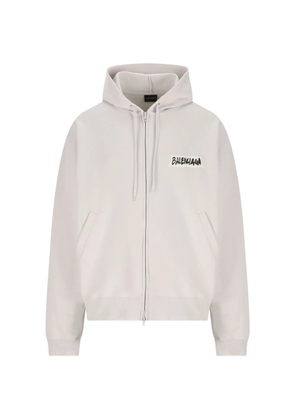 Balenciaga Masking Tape zip-up hoodie - White