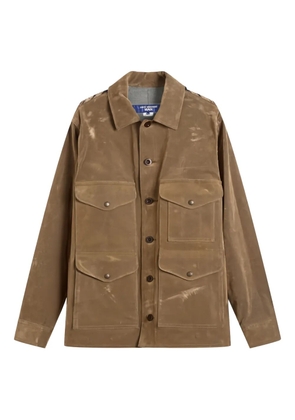Junya Watanabe MAN check panelled jacket - Brown
