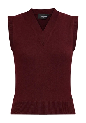 DSQUARED2 V-neck sleeveless wool top