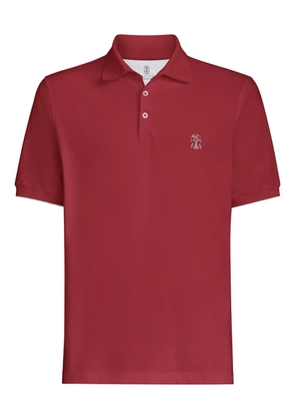 Brunello Cucinelli logo-embroidered piqué polo shirt