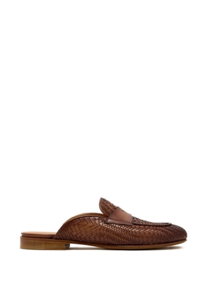 Magnanni woven leather mules - Brown