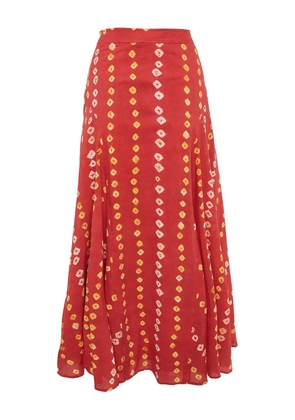 Polo Ralph Lauren pre-owned tie dye-print maxi skirt - Red