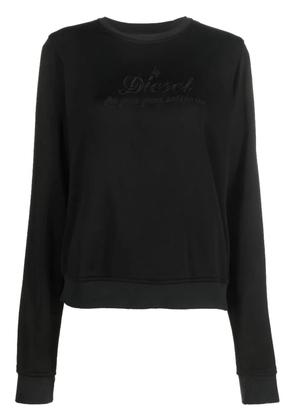 Diesel embroidered-logo crew neck sweatshirt - Black
