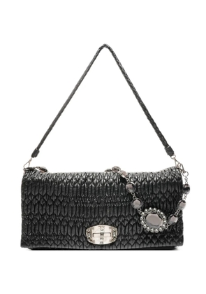 Miu Miu Pre-Owned 2010s crystal shoulder bag - Black