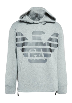 Emporio Armani Pre-Owned logo-print hoodie - Grey