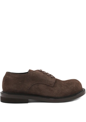 Moschino lace-up suede derby shoes - Brown